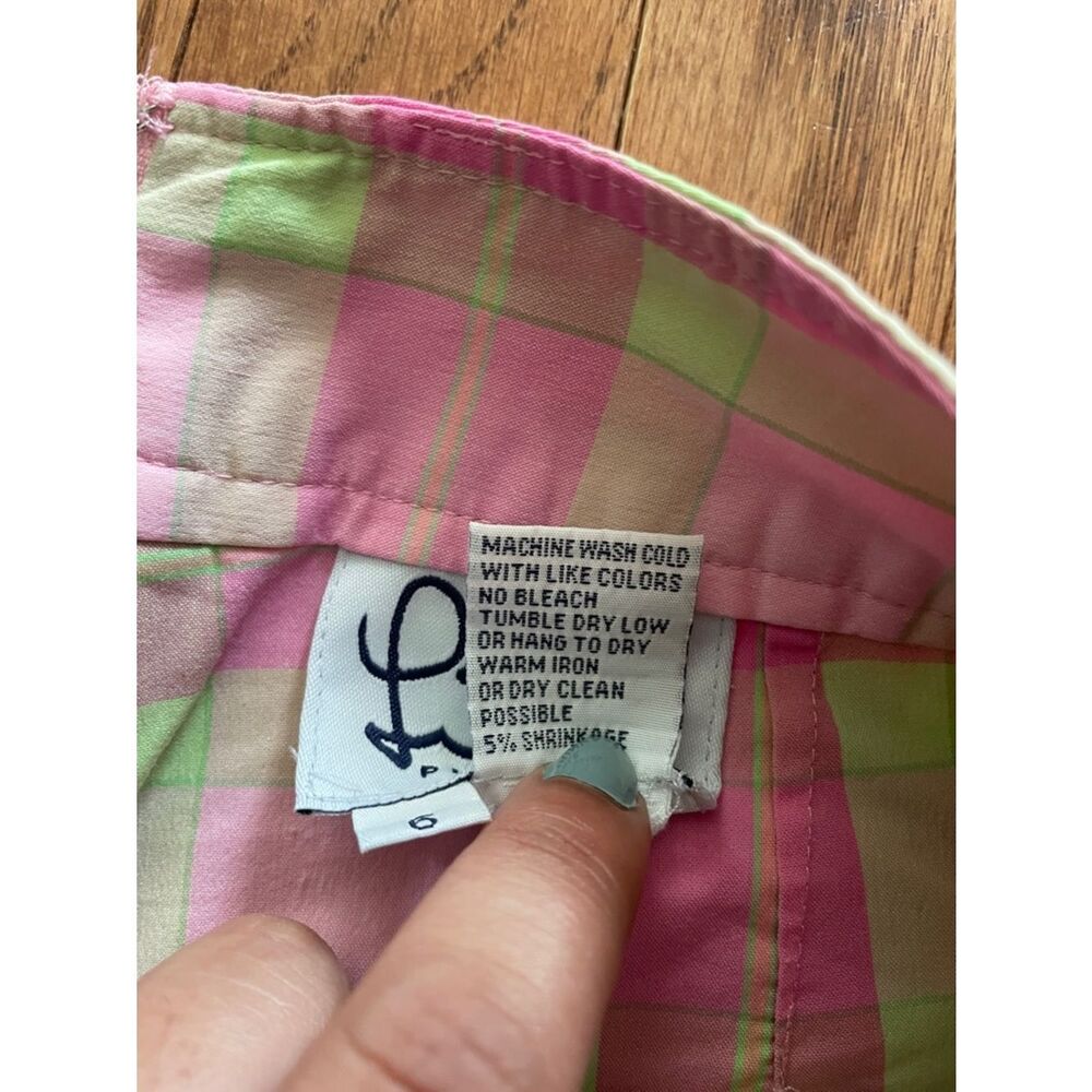 Lilly Pulitzer Pink Green Plaid Skort Women’s Sz 6 - Picture 8 of 10